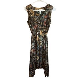 EMMA & MICHELE AZTEC ABSTRACT PRINT SLEEVELESS DRESS SIZE SMALL Flowy Dress